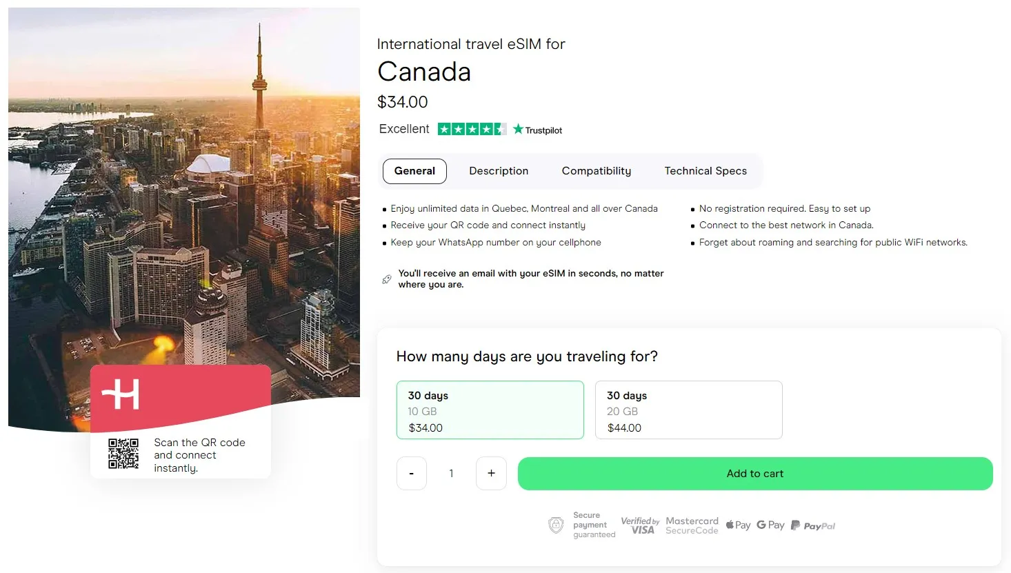 Setting up a Canada eSIM for tourists